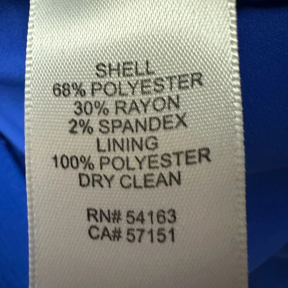 Eliza J Royal Blue Pocket Detail 3/4 Sleeve Crepe Dress Size 4 - Picture 4 of 4